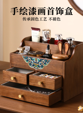 大容量分格收纳！家用木质收纳盒