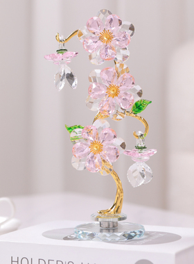 轻奢桃花树造型桌面摆件