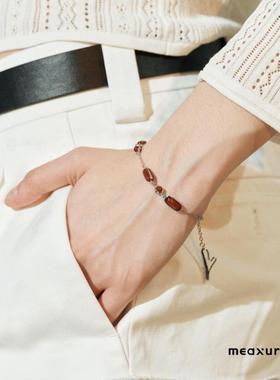 meaxurement新品高级玛瑙手链原创设计小众简约配饰