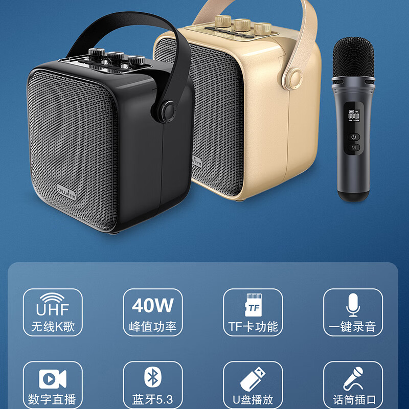 callvi扩威W6无线小蜜蜂扩音器教师用话筒头带手持K歌娱乐扩音器 - 图2
