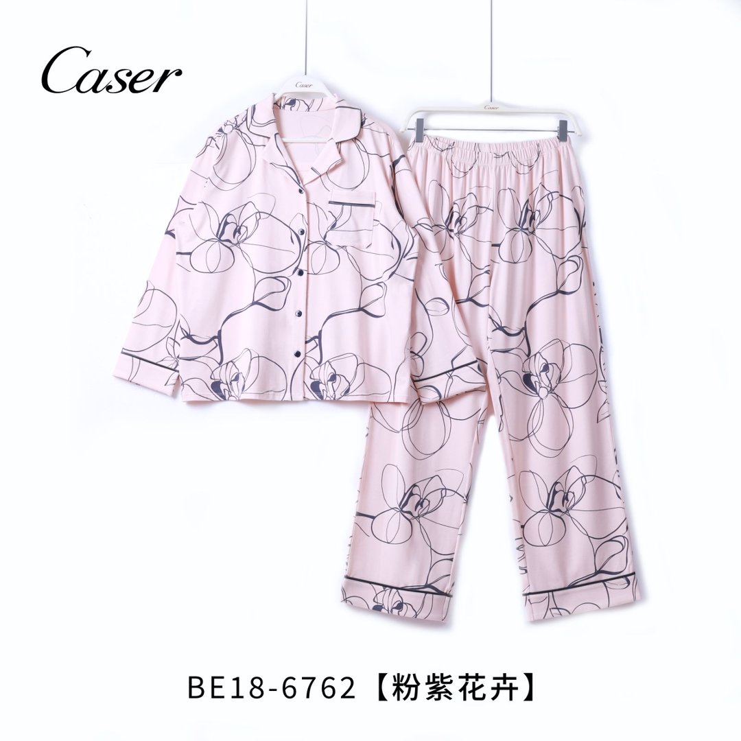 Caser caesar women's mercerized mousse cotton pajamas