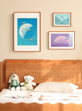 儿童房装饰画可爱温馨卧室床头画