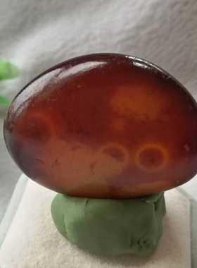 纯天然玛瑙原石花纹通透小吊坠