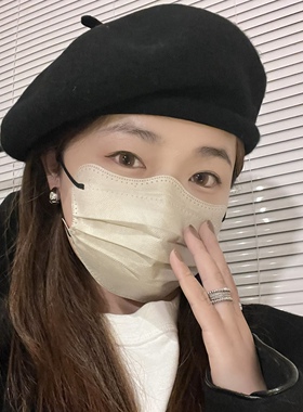 贝雷帽逛街极简男女秋冬