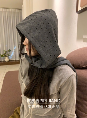 秋季韩系波点围巾一体巴拉克拉法