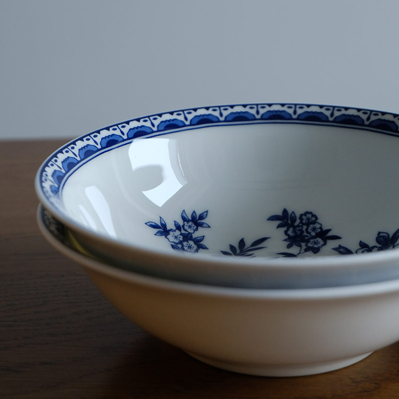 在时间中喜欢自己。三子家瓷器 瓷碗中式青花小面碗馄饨饺子碗 - 图0