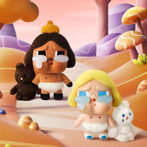 POPMART泡泡玛特CRYBABY眼泪工厂系列哭娃搪胶脸毛绒盲盒挂件包挂 - 图3