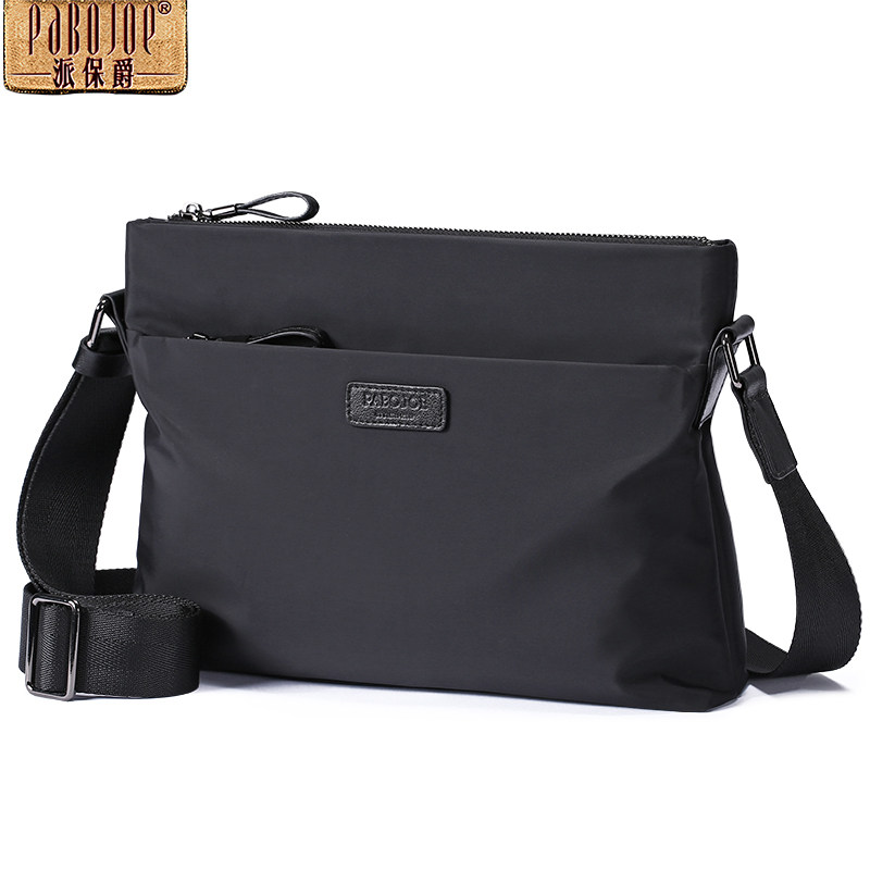 派保爵男生帆布尼龙大容量潮单肩包 pabojoe男士包袋