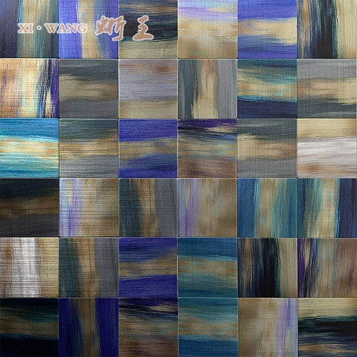 Металлическая мозаика, самоклеющаяся плита на стену