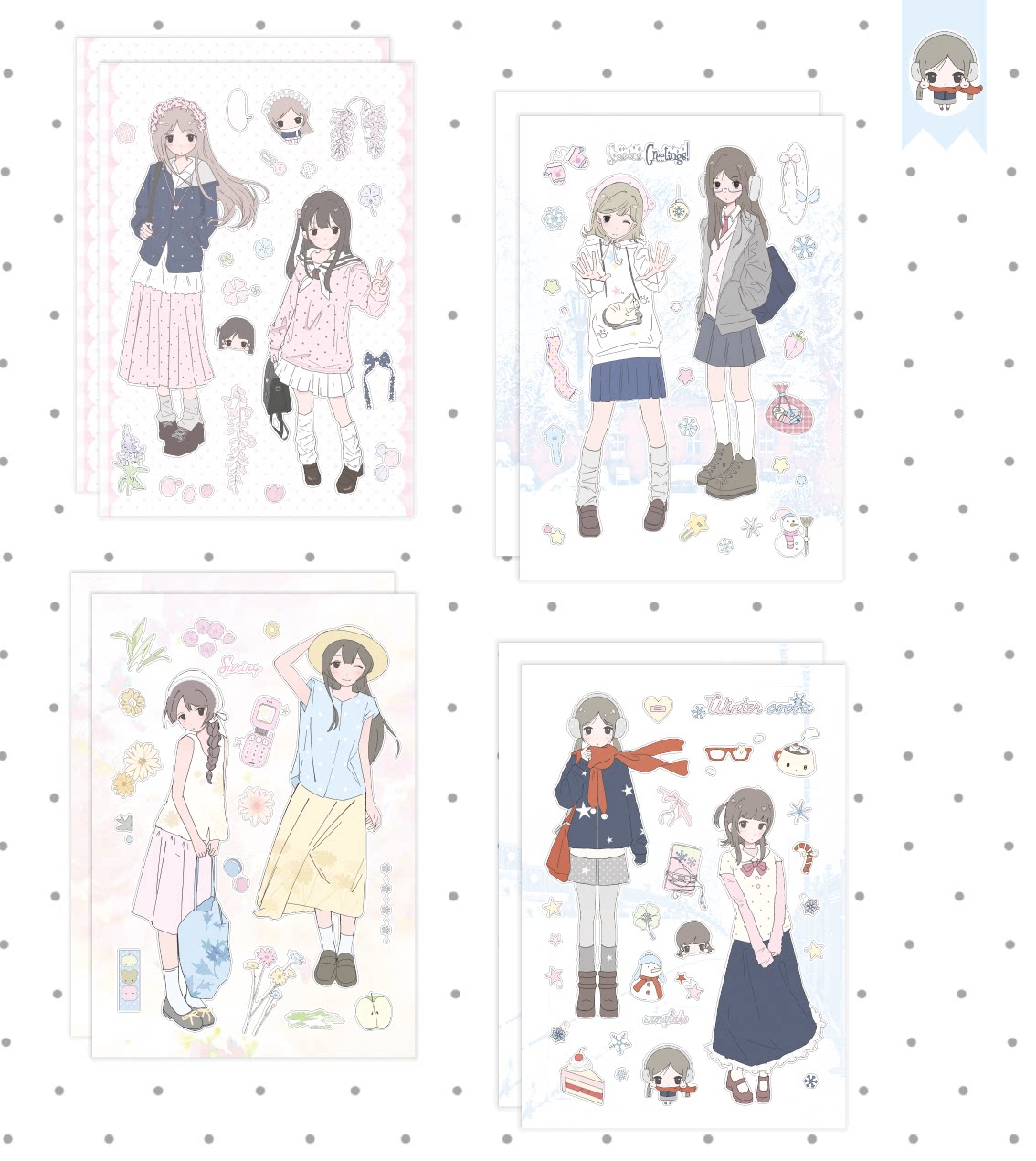 Lazixing original character stickers mobile phone diy handbook material notebook DIY material stickers