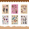Lazixing new summer style character stickers Japanese and Korean girl handbook Guka mobile phone diy stickers