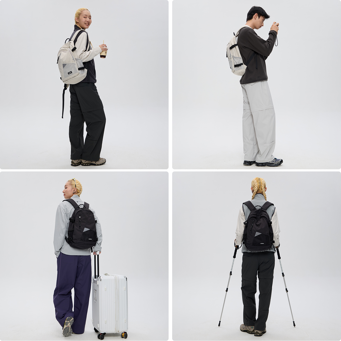 VAOPER喂牌户外双肩包男女大容量轻便通勤运动旅行背包大学生书包 - 图3