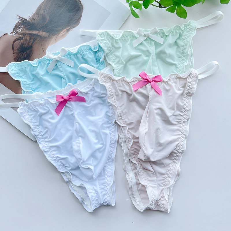 男士丁字裤性感纯欲冰丝内裤爽滑弹力舒适女性化设计男穿裤,淘宝优惠券,粉丝福利购,淘宝优惠卷