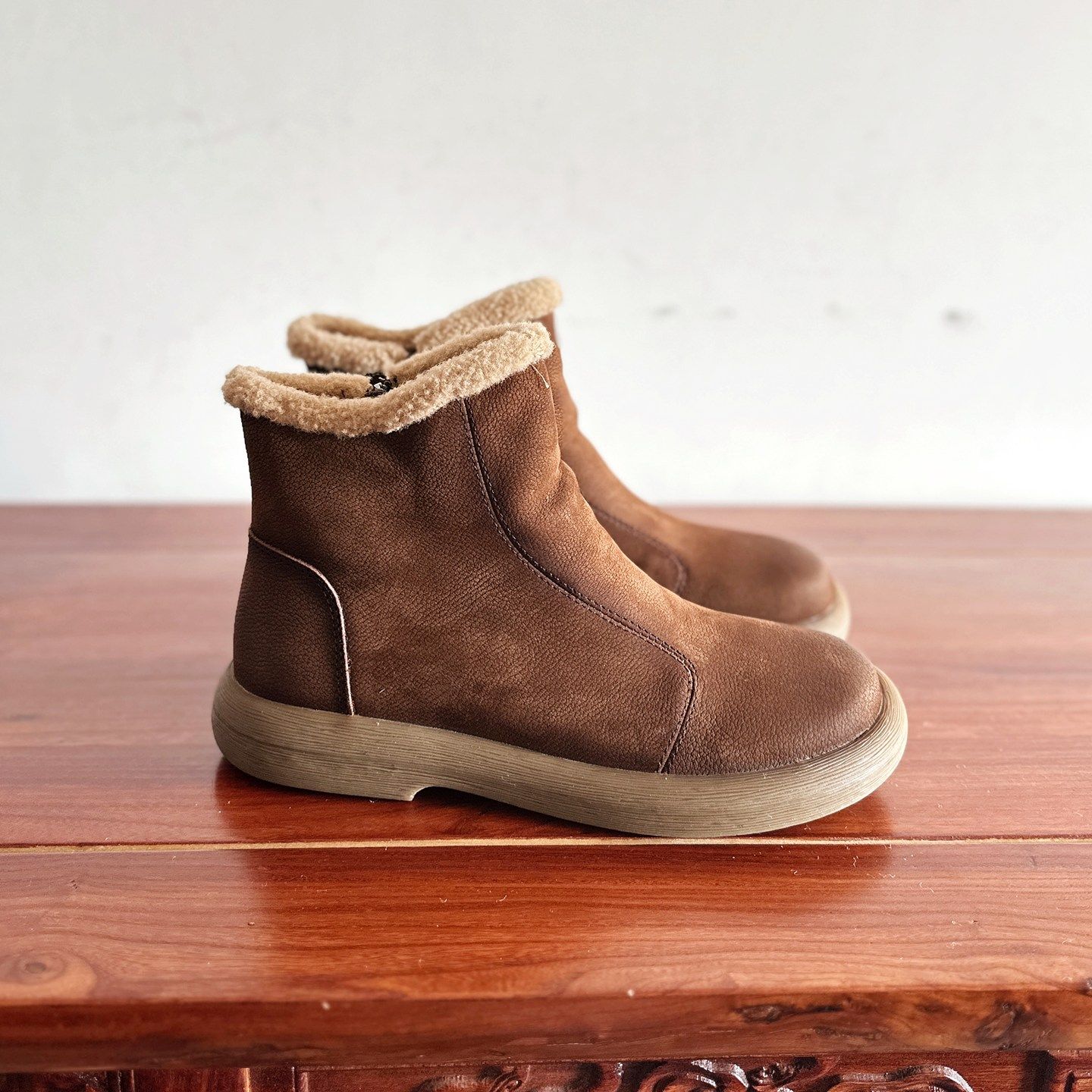 【烁掌柜】冬款复古文艺手工真皮43大码女靴头层牛皮加厚保暖棉靴,淘宝优惠券,粉丝福利购,淘宝优惠卷