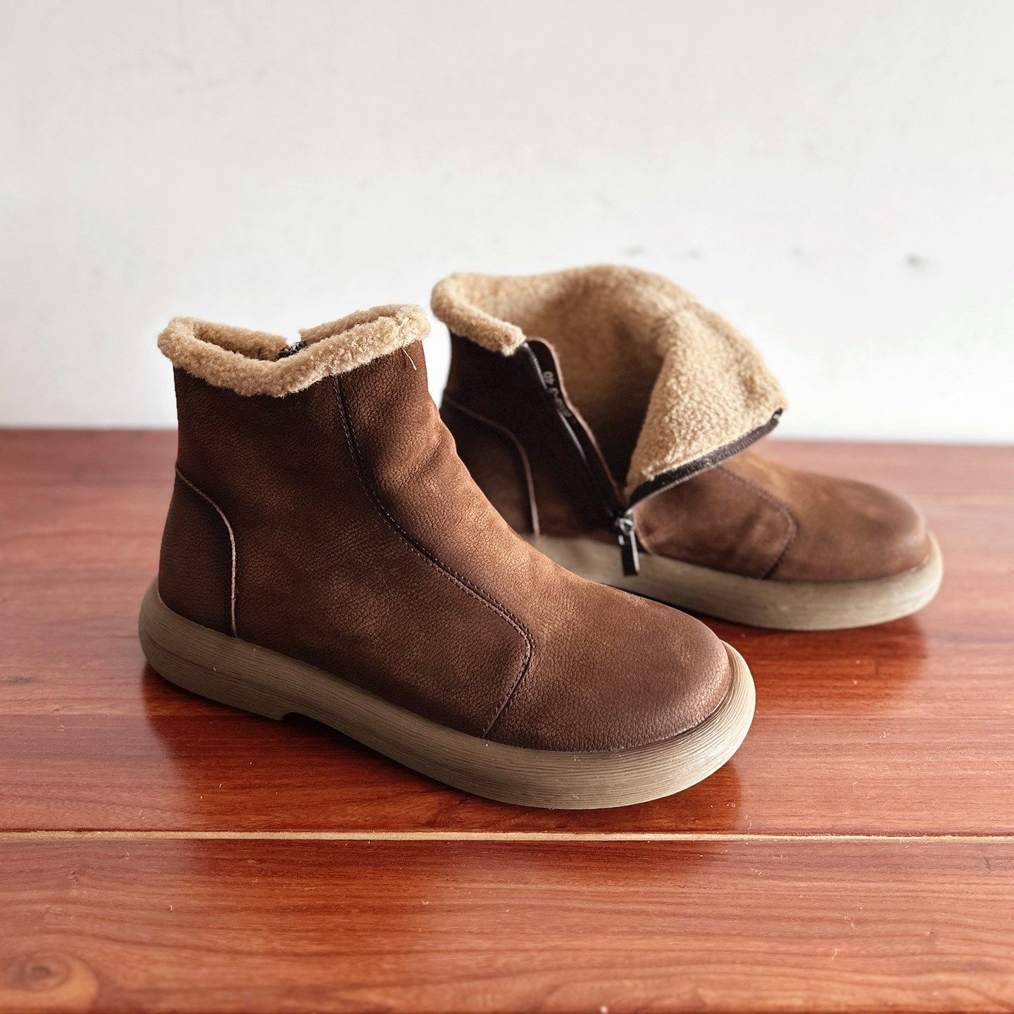 【烁掌柜】冬款复古文艺手工真皮43大码女靴头层牛皮加厚保暖棉靴,淘宝优惠券,粉丝福利购,淘宝优惠卷