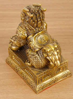 铜麒麟聚财纳福麒麟家居店铺铜麒麟装饰摆件 八卦财福聚福麒麟