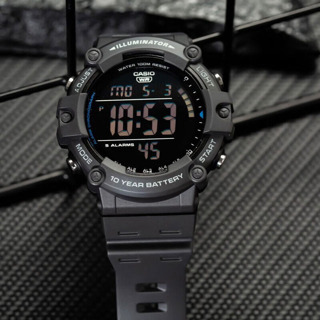 Casio watch men's CASIO AE-1500WH-8B new reverse display multi-function waterproof student electronic watch