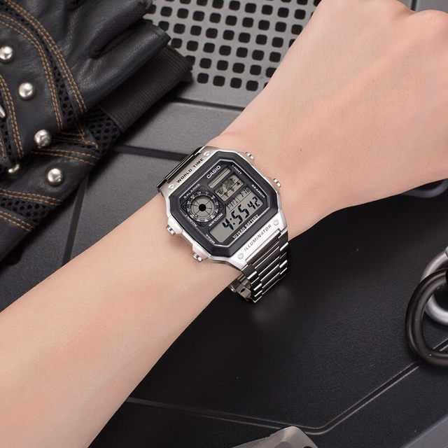 Men's watch Casio student watch retro trend casio small square waterproof watch AE-1200WHD-1A