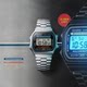 Casio watch men's retro small square small silver nugget student sports waterproof women's watch electronic watch A168WA-1