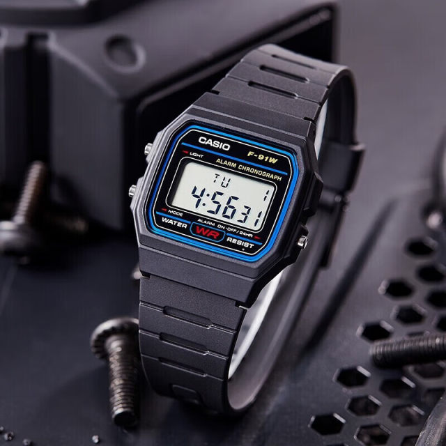 CASIO Casio watch small square retro student waterproof men's and women's electronic watch unisex small square watch f91w