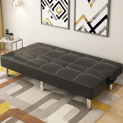 小户型客厅多功能可折叠沙发床店铺公寓单人双人懒人简易两用沙发-图1