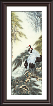 客厅时尚风松鹤延年装饰画