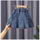 New style of denim Korean A-line skirt
