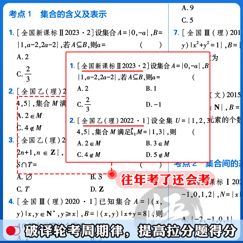 2024版】高考必刷题悟真题分类集训物理化学生物全套高中高三新教材全国卷高考基础23年高考卷五年真题复习资料辅导书真题全刷试卷 - 图2