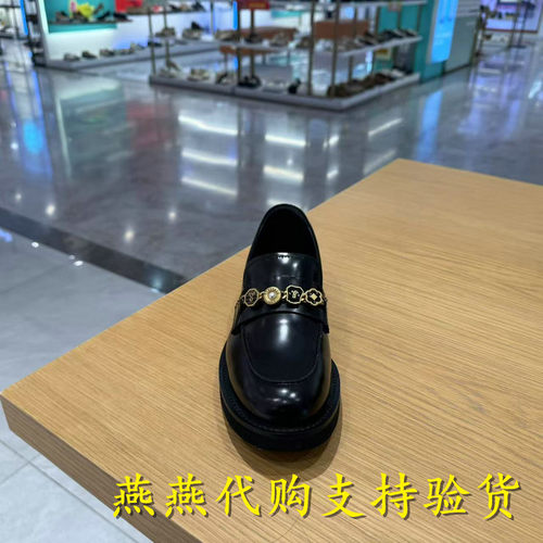 专柜正品思加图2025春新款女鞋四便士乐福鞋英伦风小皮鞋9UL01AA5 - 图0