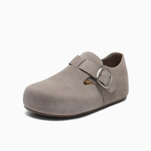 专柜正品百丽2025秋女鞋全麦吐司2代勃肯鞋内增高乐福鞋E1H1DCM5 - 图0