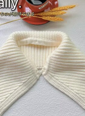 假领子秋冬韩版气质大翻领洋气保暖装饰羽绒服防脏可拆卸螺纹方领