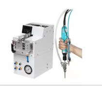 Handheld lock screw machine for the use of a