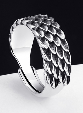 GDE男925银复古霸气戒指国潮风范