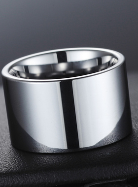钨金大拇指宽版戒指钨钢