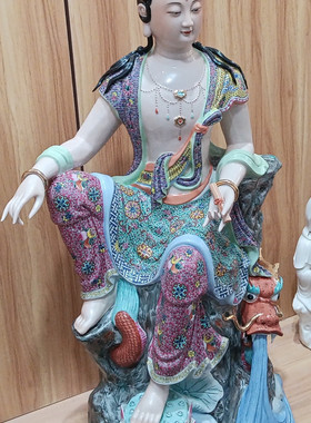 景德镇雕塑瓷器经书观音菩萨佛像