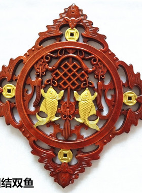 东阳手工描金正方形香樟木雕刻