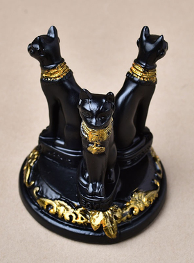 树脂工艺品摆件猫女神雕像底座展示支架