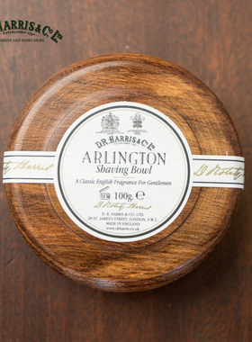 D.R.Harris-Arlington 阿灵顿 男士剃须皂 奢华桃花心木皂碗 100g