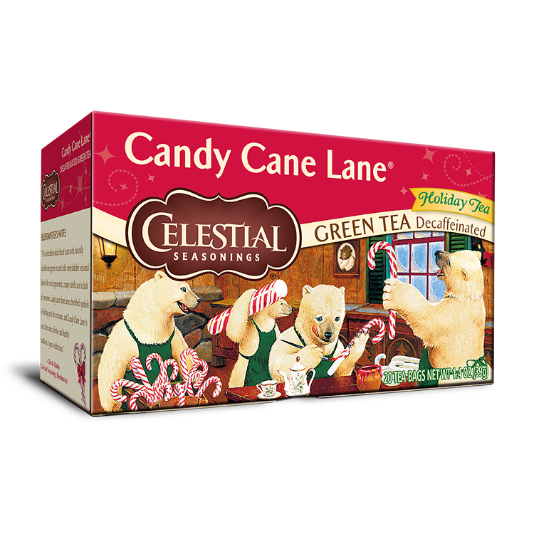 Celestial-喜乐 糖果拐杖 Candy Cane Lane 无咖啡因绿茶 20包 - 图3