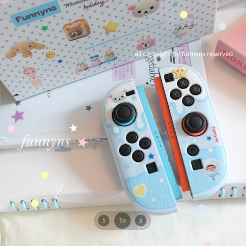 超可爱chiikawa撞色粉蓝 switch2 保护套Switch2配件防尘罩底座壳 - 图3