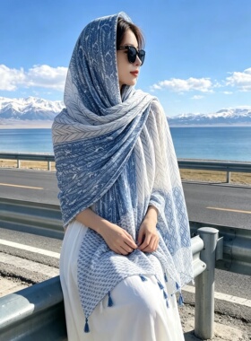 2026新款旅游云南民族风丝巾女夏季薄款防晒空调披肩百搭围巾头巾