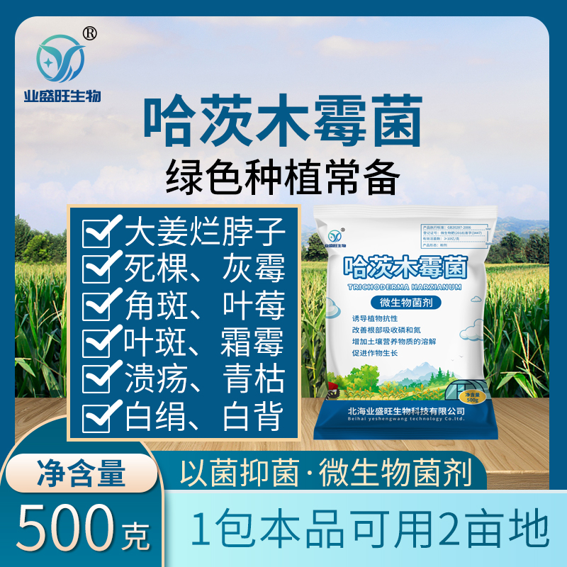 500g哈茨木霉菌防治真菌土传病害蔬菜根腐烂根灰霉病立枯白背叶斑 - 图0