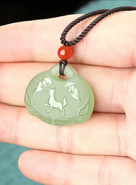 和田玉十二生肖玉吊坠男