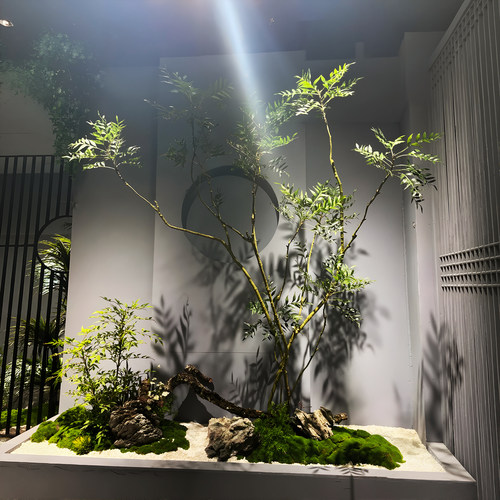 仿真绿植造景十大功劳室内景观假树仿真树南天竹酒店造景落地摆件 - 图2