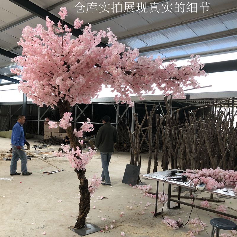 仿真树大型仿真樱花树桃花树婚庆装饰假树许愿树仿真梅花梨花树 - 图0