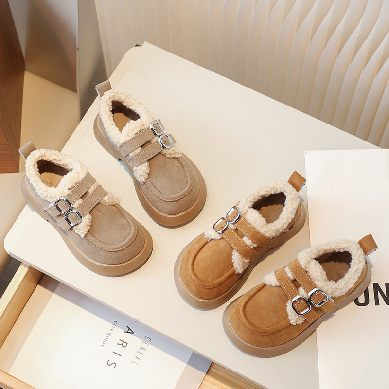 儿童棉鞋2024冬季新款加绒勃肯鞋男童女童通用韩版加厚保暖乐福鞋,淘宝优惠券,粉丝福利购,淘宝优惠卷