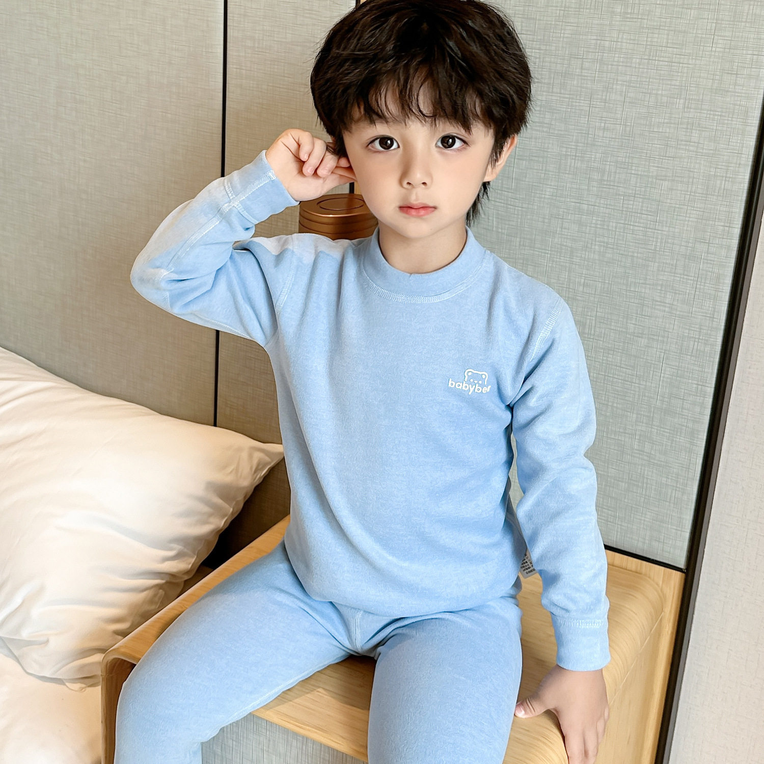 德绒加厚儿童秋衣秋裤男女童秋冬保暖内衣套装家居服无骨纯色睡衣,淘宝优惠券,粉丝福利购,淘宝优惠卷