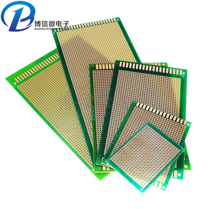 单面玻纤万能板实验/洞洞/万用电路板5*7*9*15*10*20*6*8cm绿油 - 图0