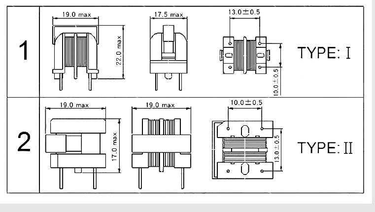 共模电感滤波器UU uf 9.8 10.5 10MH 5MH 20MH 30MH 7*8 10*13 - 图0