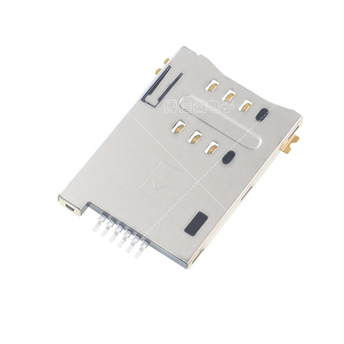 原装正品 MUP-C719卡座  6P自弹 SIM卡座自弹卡座 - 图1